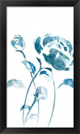 Framed Blue Peonies II Print