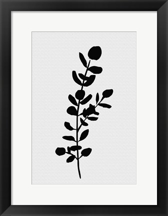 Framed Farmhouse Eucalyptus black Print