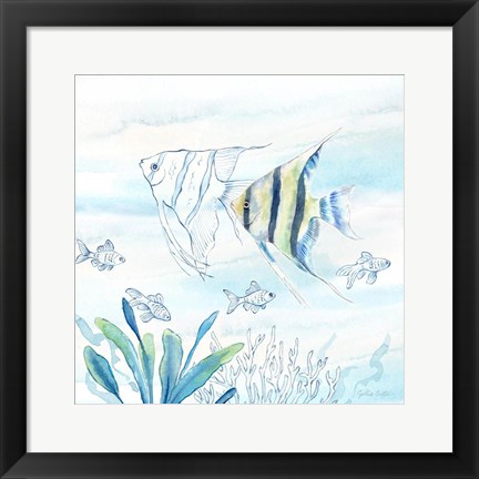 Framed Great Blue Sea III Print