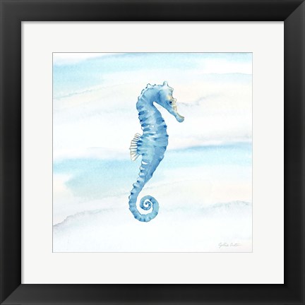 Framed Great Blue Sea VIII Print