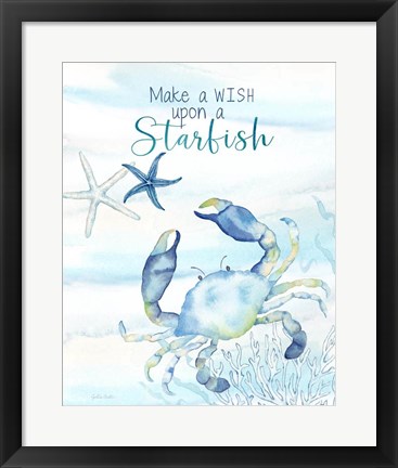 Framed Great Blue Sea XVIII Print