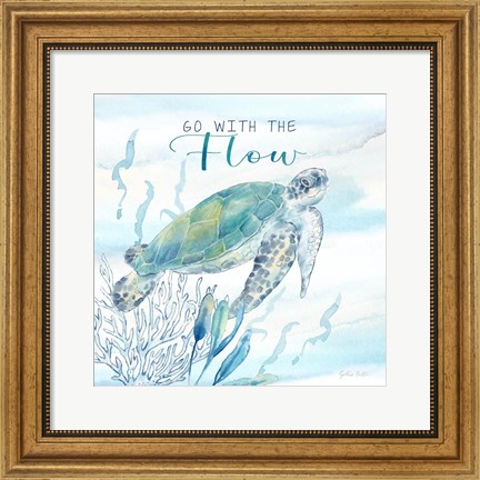 Framed Great Blue Sea XXI Print