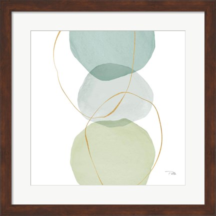 Framed Pastel Circles II Print