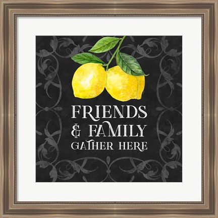 Framed Live with Zest sentiment II-Friends &amp; Family Print