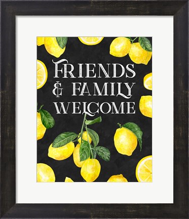 Framed Live with Zest sentiment portrait I-Friends &amp; Family Print