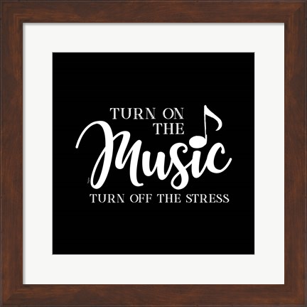 Framed Moved by Music black VII-Stress Off Print