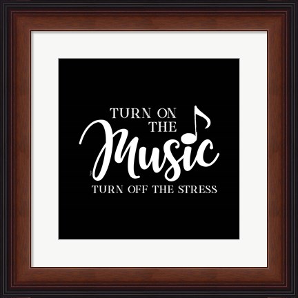 Framed Moved by Music black VII-Stress Off Print