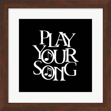 Framed Moved by Music black VIII-Your Song Print