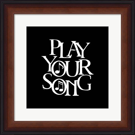 Framed Moved by Music black VIII-Your Song Print