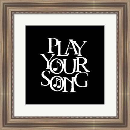 Framed Moved by Music black VIII-Your Song Print