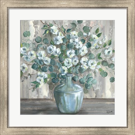 Framed Apple Blossom Jug square Print