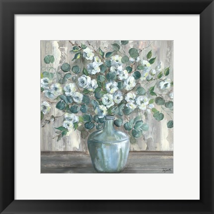 Framed Apple Blossom Jug square Print