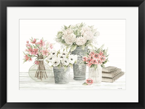 Framed Farmhouse Florals I Print