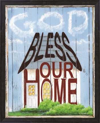 Framed God Bless Our Home Print