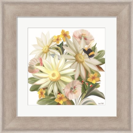 Framed Sunny Floral and Bee Print