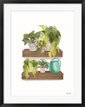 Framed Plant Lover Shelves Print