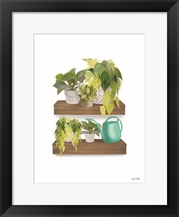 Framed Plant Lover Shelves Print