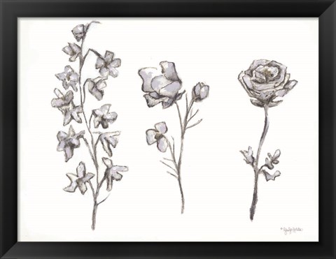 Framed Floral Trio Print