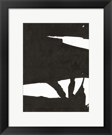 Framed Black &amp; White Abstract 1 Print