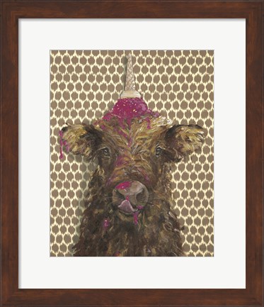 Framed Cow Lick Print