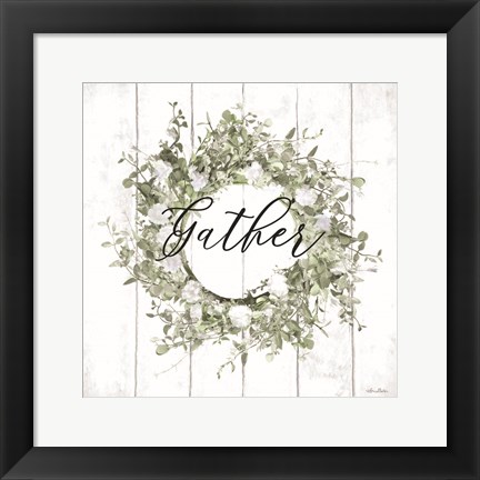 Framed Gather Wreath Print