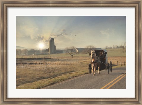 Framed Country Morning in Bethel Print