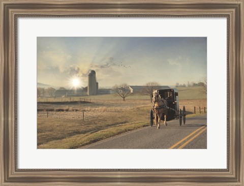 Framed Country Morning in Bethel Print