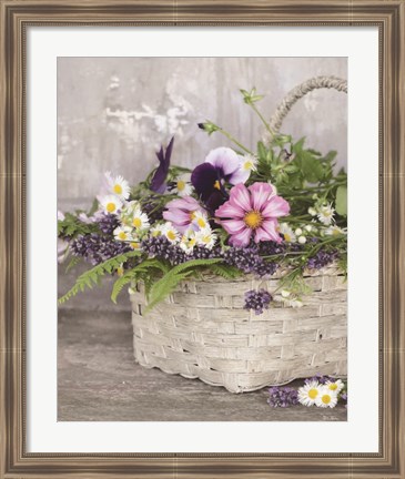 Framed Fresh Garden Basket Print