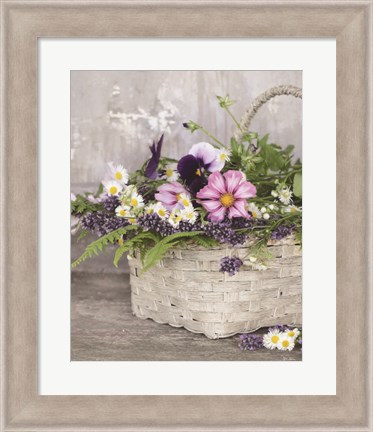 Framed Fresh Garden Basket Print