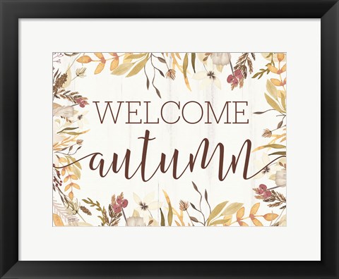 Framed Welcome Autumn Print