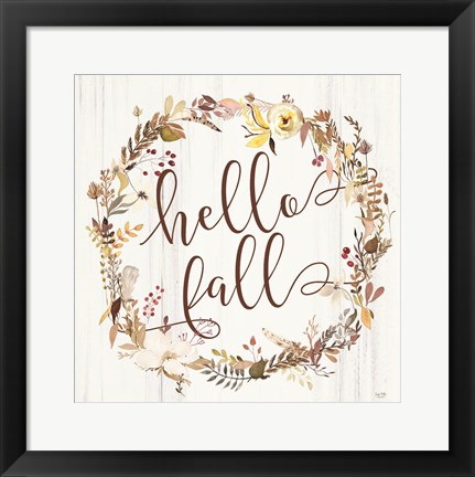 Framed Hello Fall Print