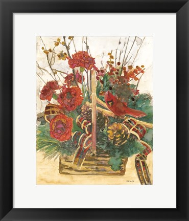 Framed Christmas Basket Print