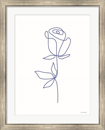 Framed One Line Flower I Print