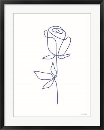 Framed One Line Flower I Print