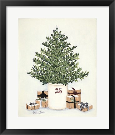 Framed Country Crock Christmas Tree Print