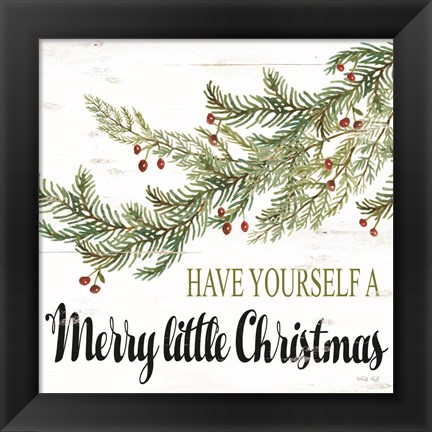 Framed Merry Little Christmas Print