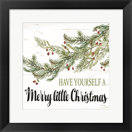 Framed Merry Little Christmas Print