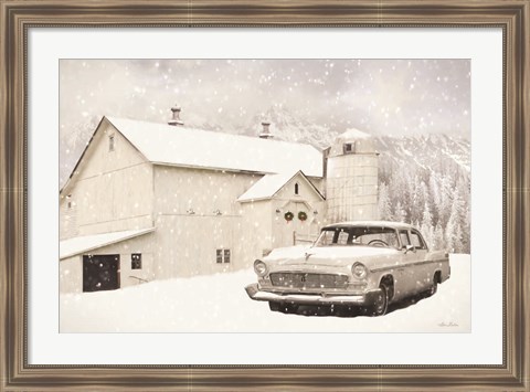 Framed New Yorker in the Snow Print