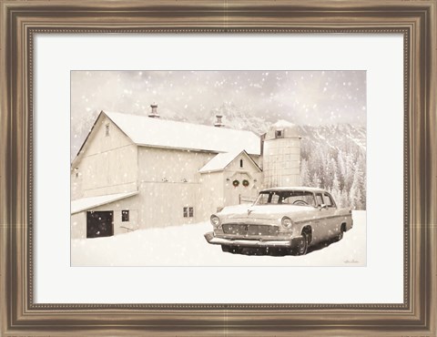 Framed New Yorker in the Snow Print