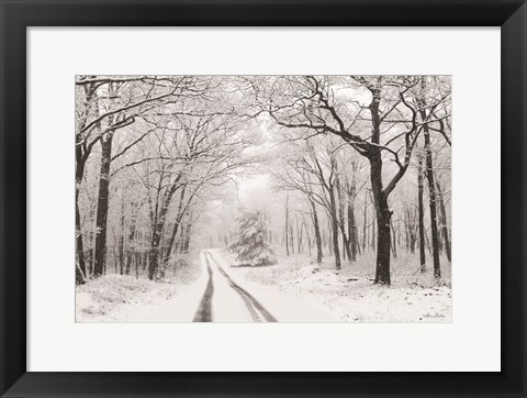 Framed Wintry Road Print