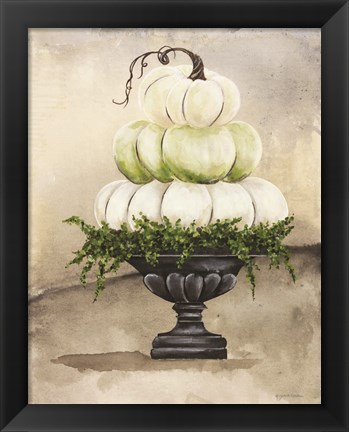 Framed Triple Pumpkin Urn Print