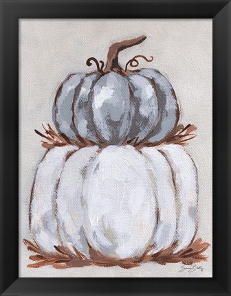 Framed Pumpkin Stack III Print