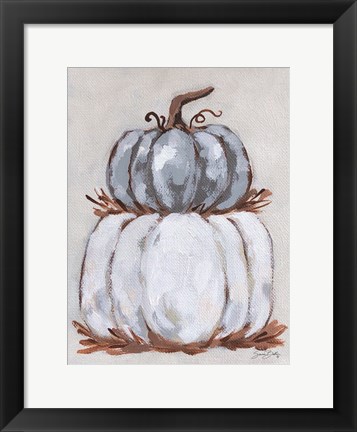 Framed Pumpkin Stack III Print