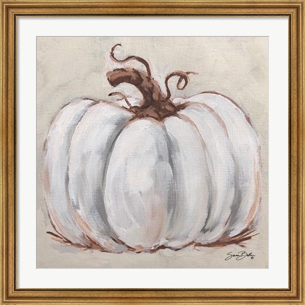 Framed Pumpkin Close-Up I Print