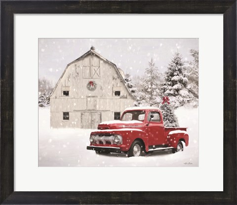 Framed Red Christmas Print