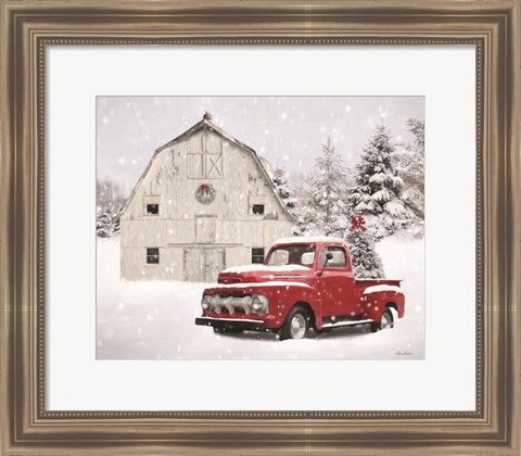 Framed Red Christmas Print