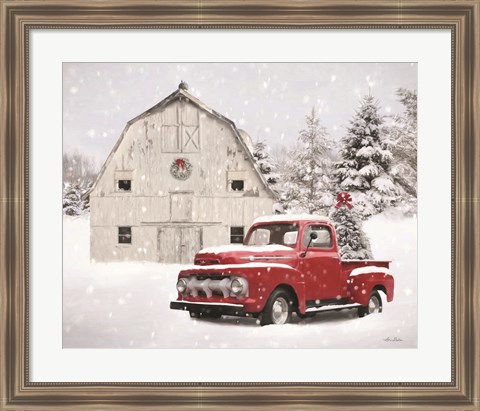 Framed Red Christmas Print