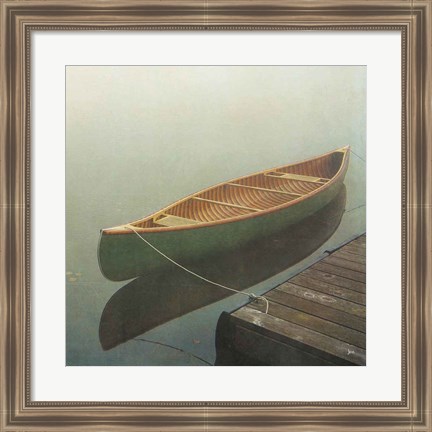 Framed Calm Waters Canoe II Print