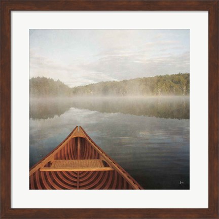 Framed Calm Waters Canoe I Print