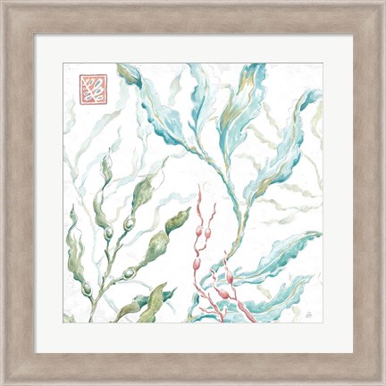 Framed Delicate Sea X Print